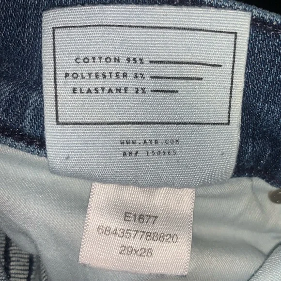 AYR The Riser Jean Waist 28 Length 29